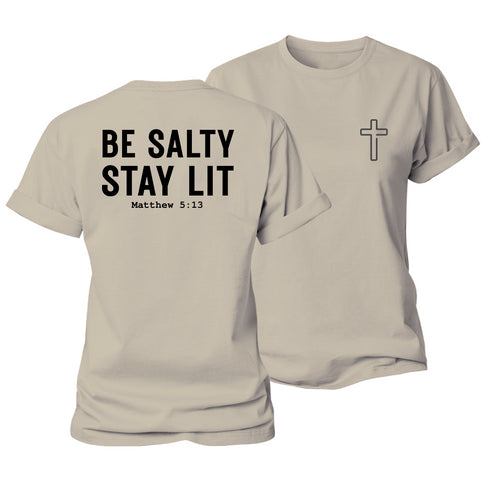 Women's Be Salty Stay Lit Cotton T-Shirt